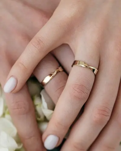Argollas N-10 · Infinito de Mobius — par de argollas de matrimonio, modelo A-08-1 — Joyería y Hechuras Rivera