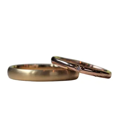 Argollas #24 — par de argollas de matrimonio, modelo A-13-3 — Joyería y Hechuras Rivera