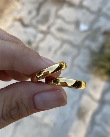 Argollas #41 · Par de argollas — par de argollas de matrimonio, modelo A-20-1 — Joyería y Hechuras Rivera