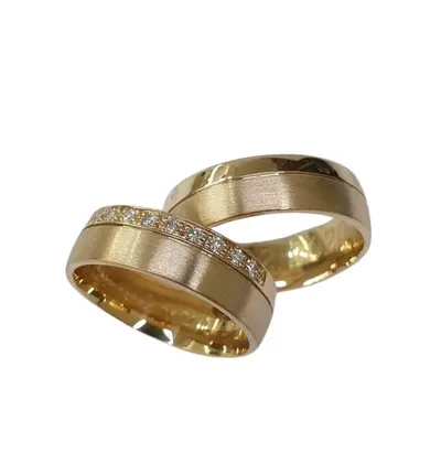 Argollas #53 · De enamorados — par de argollas de matrimonio, modelo A-23-3 — Joyería y Hechuras Rivera