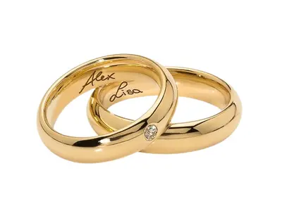 Argollas #65 · Colección 2025 — par de argollas de matrimonio, modelo A-26-3 — Joyería y Hechuras Rivera